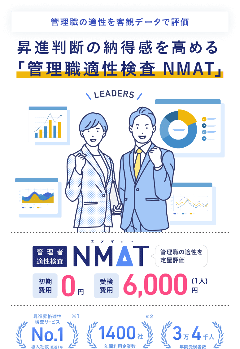 昇進判断の納得感を高める「管理職適性検査 NMAT」